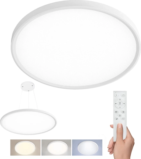 Plafonnier LED Solight Estela White avec télécommande 50 W, 60 cm, UGR<19