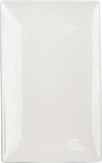 Assiette de service rectangulaire en porcelaine Regular 26 cm, crème