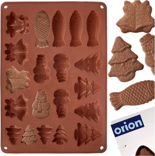 20 cavités en cinq formes festives