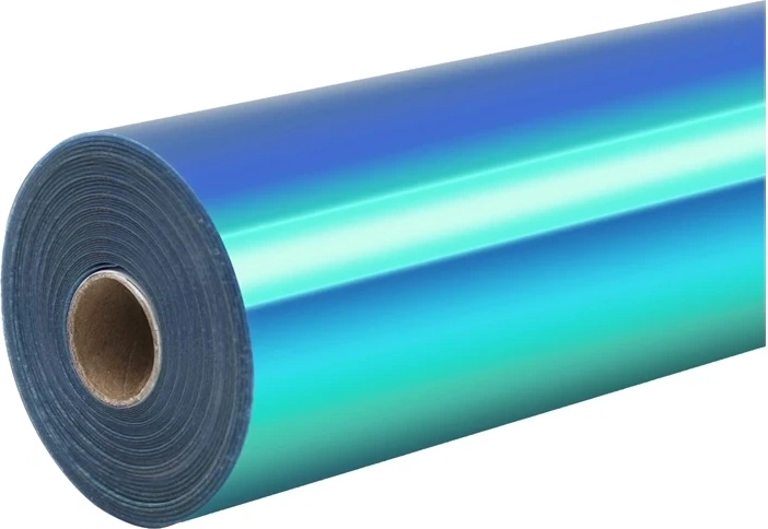 Film adhésif holographique HTVRONT 30,5 cm × 90 cm – Turquoise