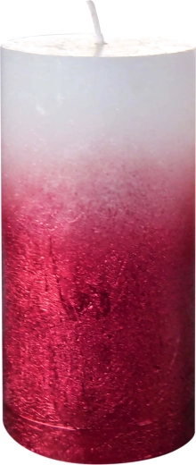 Bougie rustique rouge 6 × 12 cm