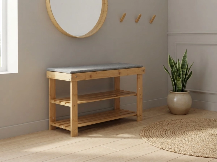Bambou naturel et dimensions compactes