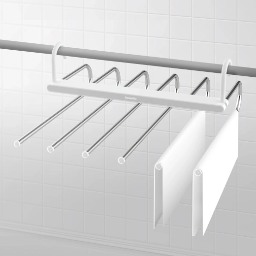 Cintre suspendu pour pantalons et sèche-serviettes à 6 bras