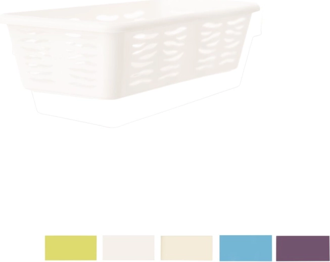Petit panier en plastique (UH) motif zèbre 19,7 × 10 × 5 cm