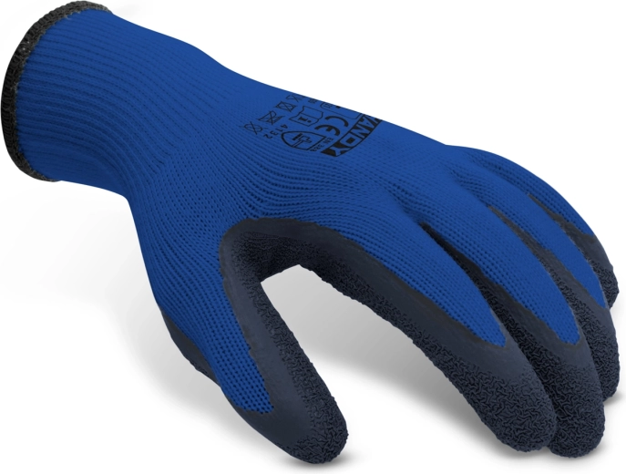 Gants de travail en polyester avec revêtement en latex, taille L - 1 paire