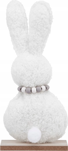 Figurine décorative de lapin blanc 19 cm