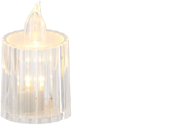 Lumière blanc chaud et flamme fixe