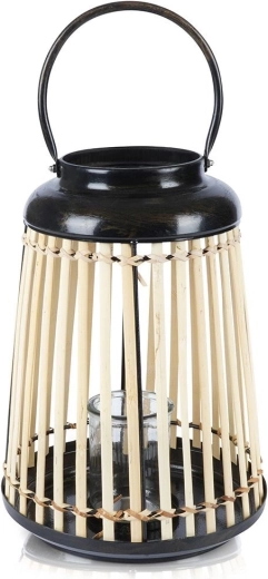 Lanterne en bambou pour bougie 33 cm
