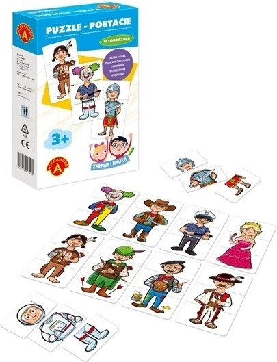 Puzzle personnages, amusement et apprentissage