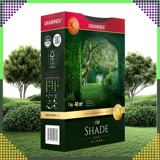 Mélange de gazon premium pour l’ombre 1 kg (pour surfaces jusqu’à 40 m²)