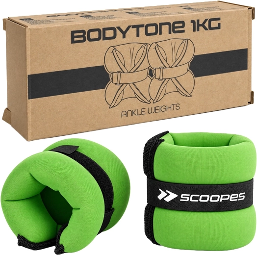 BodyTone lests de poignet 1 kg verts - 1 pièce