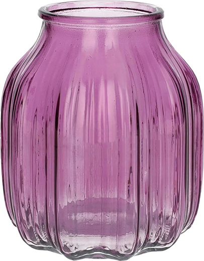 Vase Suko violette transparente 16 cm