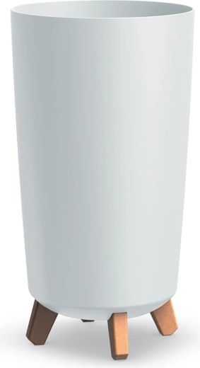 Cache-pot blanc sur pieds Gracia Tubus Slim 24 × 44,5 cm
