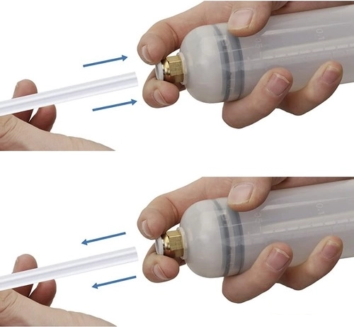 2 tuyaux flexibles et bouchons anti-fuite