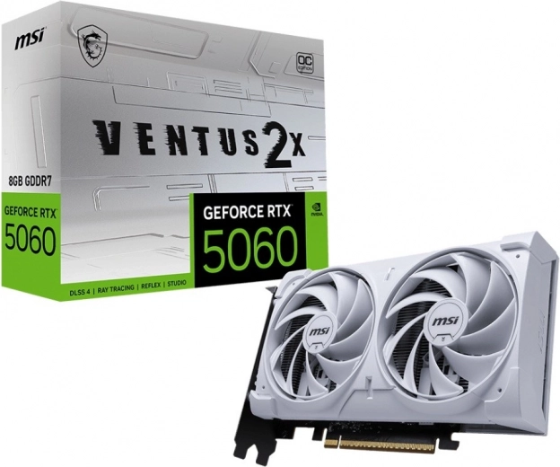 Carte graphique GeForce RTX 5060 8G Ventus 2X OC White
