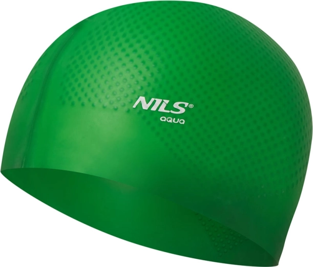 Bonnet de bain en silicone NILS Aqua NQC Dots vert