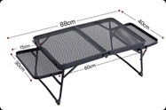 Table de camping pliante basse Flip 70 noire