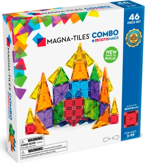 Jeu de construction magnétique Magna-Tiles combo – 46 pièces