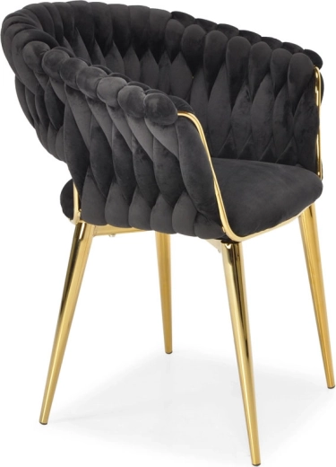 Velours luxueux en noir profond