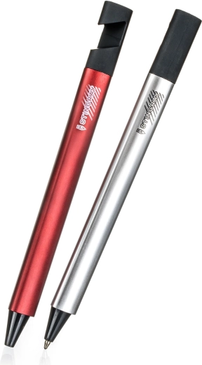 Stylo à bille 2-en-1 avec support pour smartphone