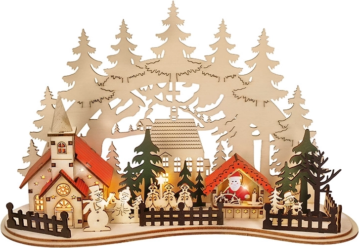 Village de Noël LED Solight avec église