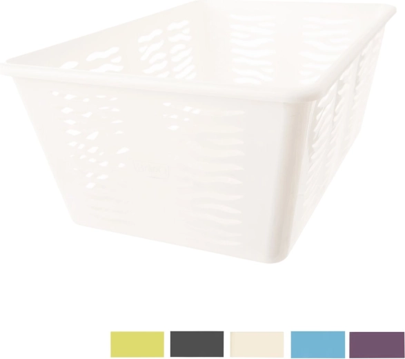 Panier de rangement en plastique Zebra 36,4 × 25 × 14,5 cm (assortiment de couleurs)