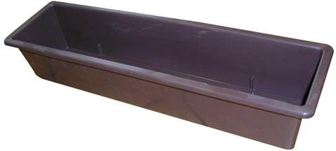 Jardinière en plastique pour fleurs 50 cm marron