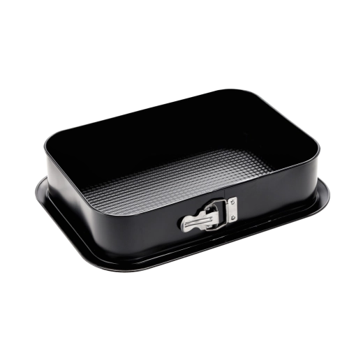 Moule à gâteau rectangulaire à bord amovible 34 × 24 cm, noir