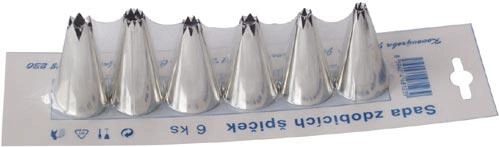 Set de douilles décoratives en métal étamé, 6 pcs