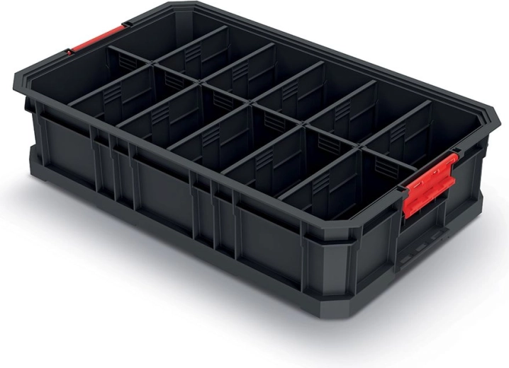 Boîte de transport modulaire avec cloisons 520 × 327 × 125 mm