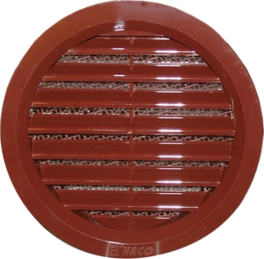 Grille d’aération avec moustiquaire, diamètre 100 mm – Marron