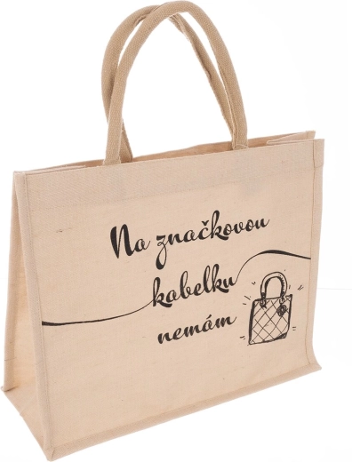 Sac en jute beige « Na značkovou… »