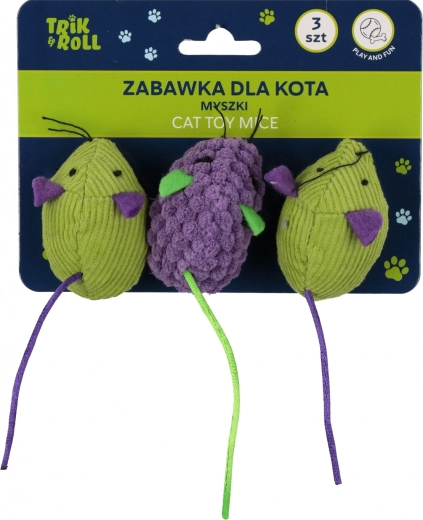 Jouets pour chats, souris - 3 pièces