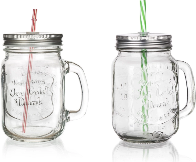 Service élégant en verre transparent