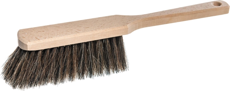Balayette en bois 6 rangées non vernie avec mélange de crin 50/50