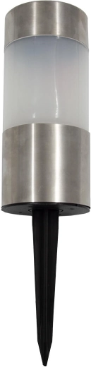 Lampe LED de jardin solaire en acier inoxydable, diamètre 6 cm, hauteur 23 cm