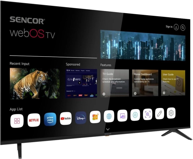 webOS Smart TV et applications populaires