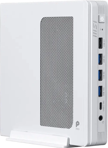 Ordinateur compact PRO DP10 avec Intel Pentium G7400, Wi‑Fi, sans OS, blanc