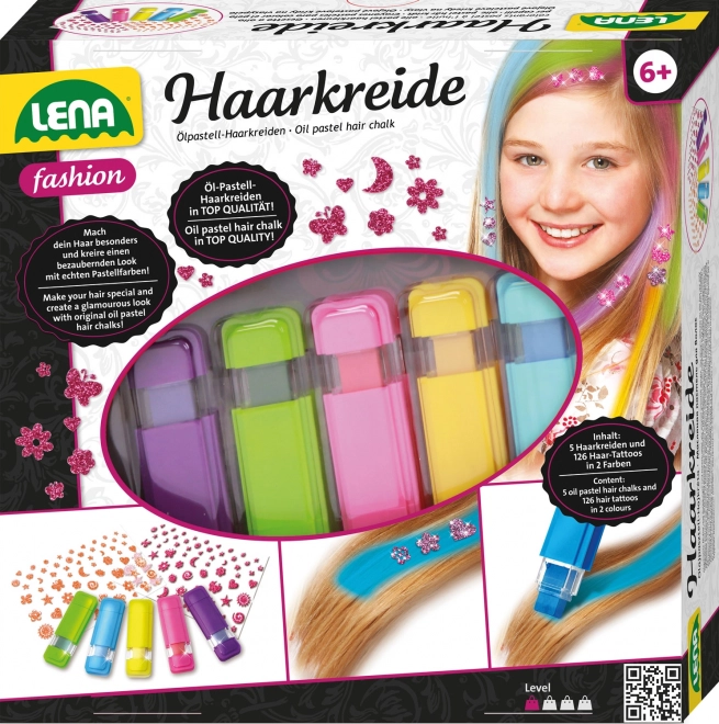 Craie pour cheveux - ensemble de 5 couleurs
