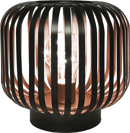 Lanterne ovale en métal Solight avec micro LED, blanc chaud, cuivrée