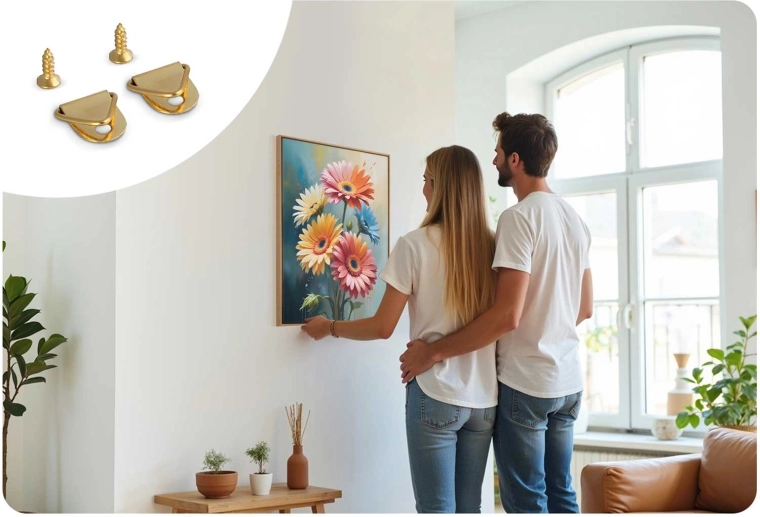 Accrochage en un clin d’œil – kit de crochets inclus