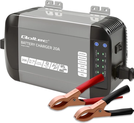 Chargeur intelligent Monolith pour batteries LiFePO4, AGM, GEL et SLA, 20 A, 24 V