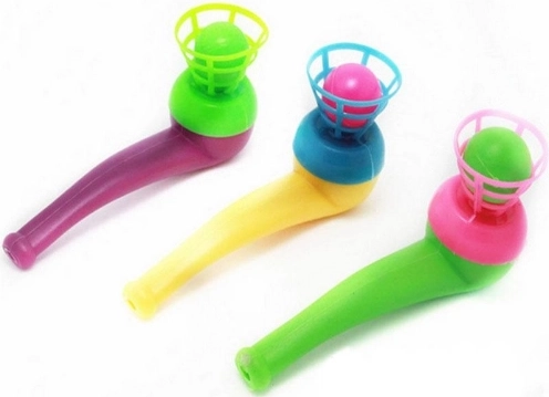 Sifflet à souffler avec balle, couleurs assorties - 1 pièce