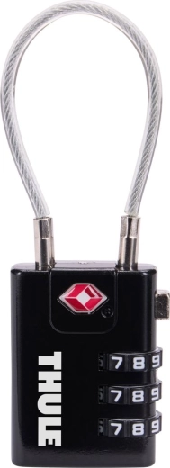 Thule cadenas à combinaison TSA avec câble en acier - noir
