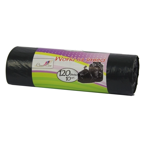Sacs-poubelle noirs extra résistants de 120 l, 10 pièces