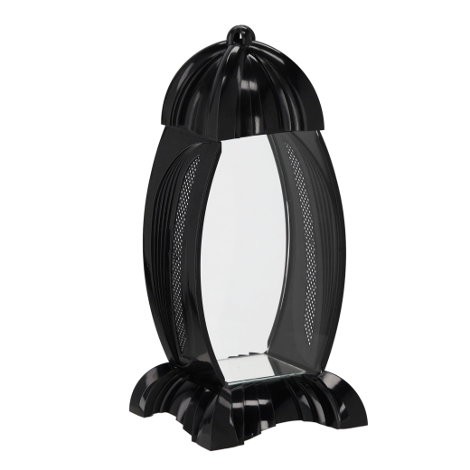 Lanterne noire lisse Marrakech de 36 cm