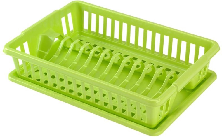 Égouttoir en plastique avec plateau HEIDRUN 38 × 26 cm