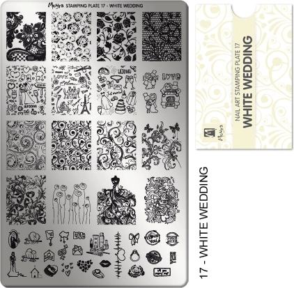 Moyra 17 Wedding – plaque de stamping professionnelle pour ongles