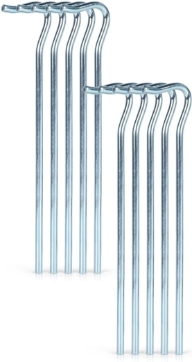 Piquets de tente métalliques RedCliffs 17 cm, 10 pièces