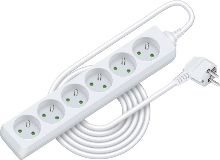 Rallonge électrique RETLUX, 5 m, 6 prises